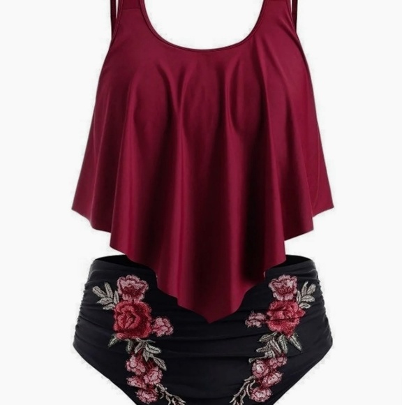 Rosegal Crop TopTankini - Picture 6 of 7